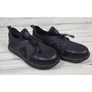 The Invincible Shoe Women/Men Defender 2.0 Steel Toe Shoe Black Size USW 7.5/M 6